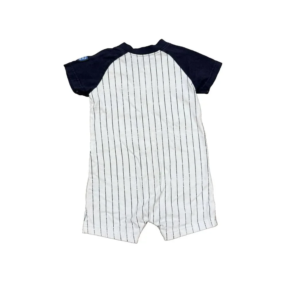 Carter's Boys18M Romper Little Sluggers Pinstripe One Piece Baseball 100% Cotton